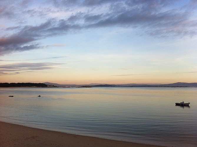 Praia de Coroso (Ribeira, A Coruña, España).
